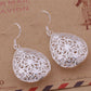 Floral Puff Silver Drops Silver Earrings for Woman
