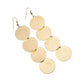 Dangling Burnished Circles Earrings in Gold or Silver