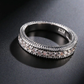 French Foiled Pavé 1CT CZ Solitaire Wedding Band Set