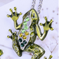 Fabulous Frog Enamel & CZ Pendant Necklace for Woman