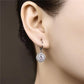 Virtuous Halo Zirconia Drop Hoop Earrings for Women