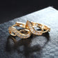 Sparkling Infinity Huggie Hoop 18K Gold Plated Cz Earrings for Women