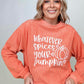 Whatever Spices Your Pumpkin Oversized Corduroy Graphic Sweatshirt