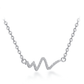 Heartbeat CZ  Silver Necklace