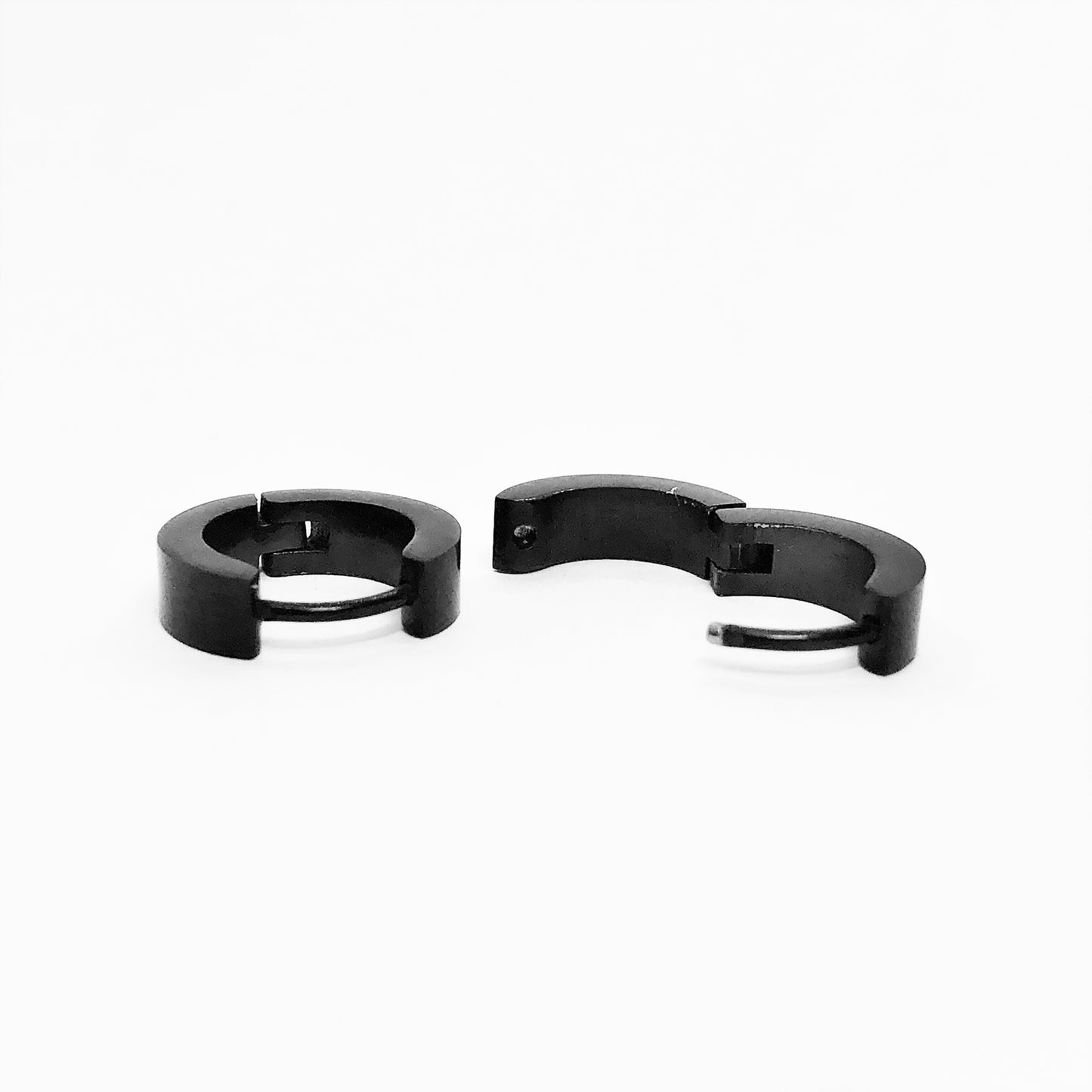 Scorpio Black Stainless Steel Huggie Hoop Earrings