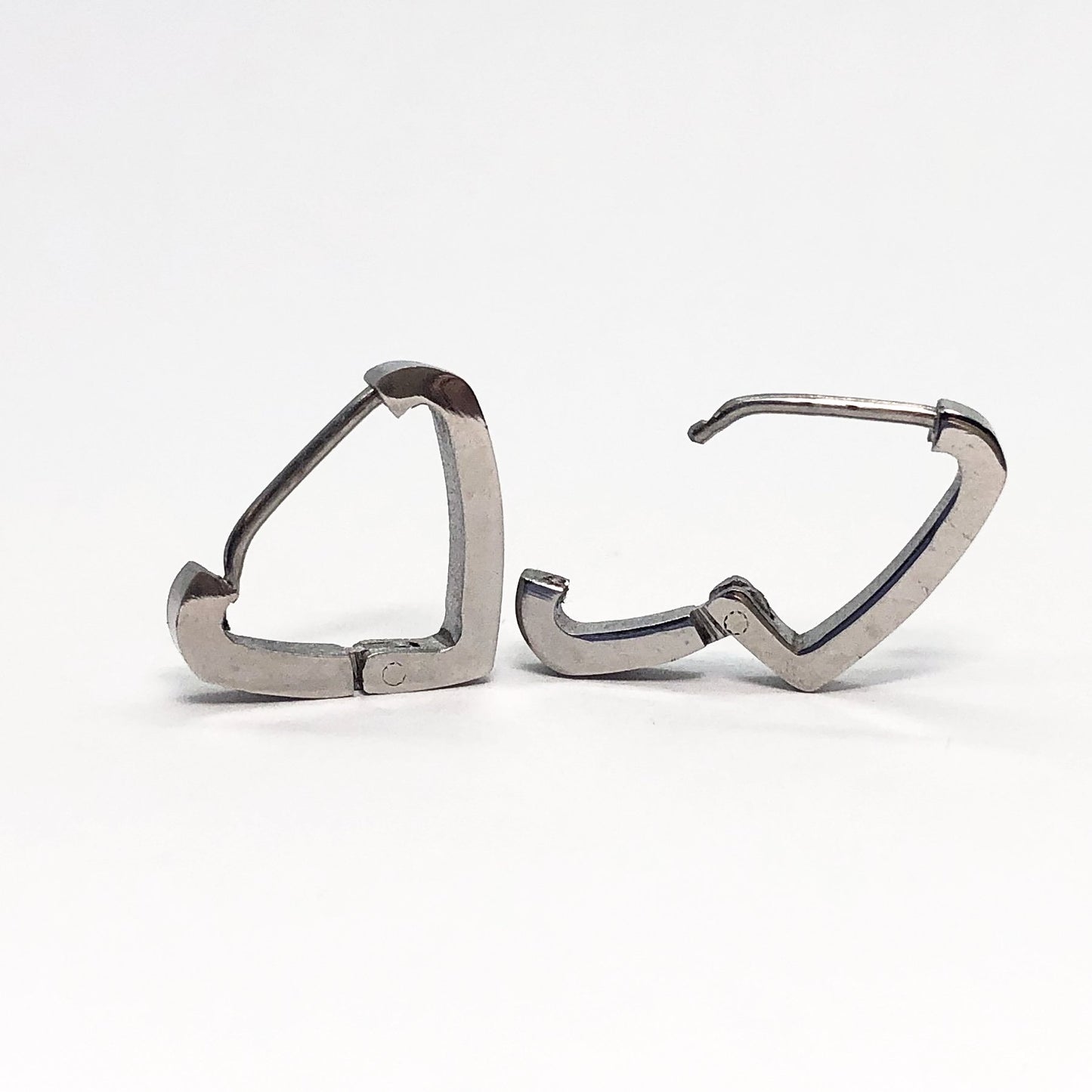 Triangle Stainless Steel Huggie Hoop Earrings