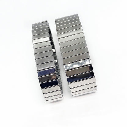 Classic Watch Link Stainless Steel Stretch Bracelet - Two Sizes to Choose