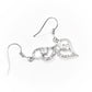 Exaggerated Silver Heart White Zirconia Earrings