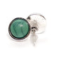 Bohemia Turquoise Round Bezel Stud Earrings For Woman