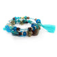 Bohemian Chic Turquoise Multi Layered Coil Bracelet