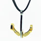 Marine Anchor Two Tone w/cz Diamond Necklace for Men or Women