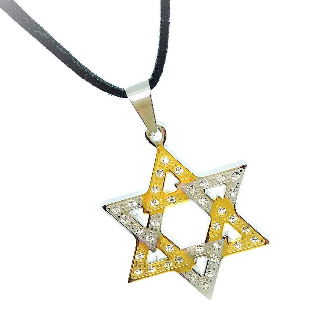 feshionn-iobi-two-tone-cz-star-of-david-stainless-steel-necklace