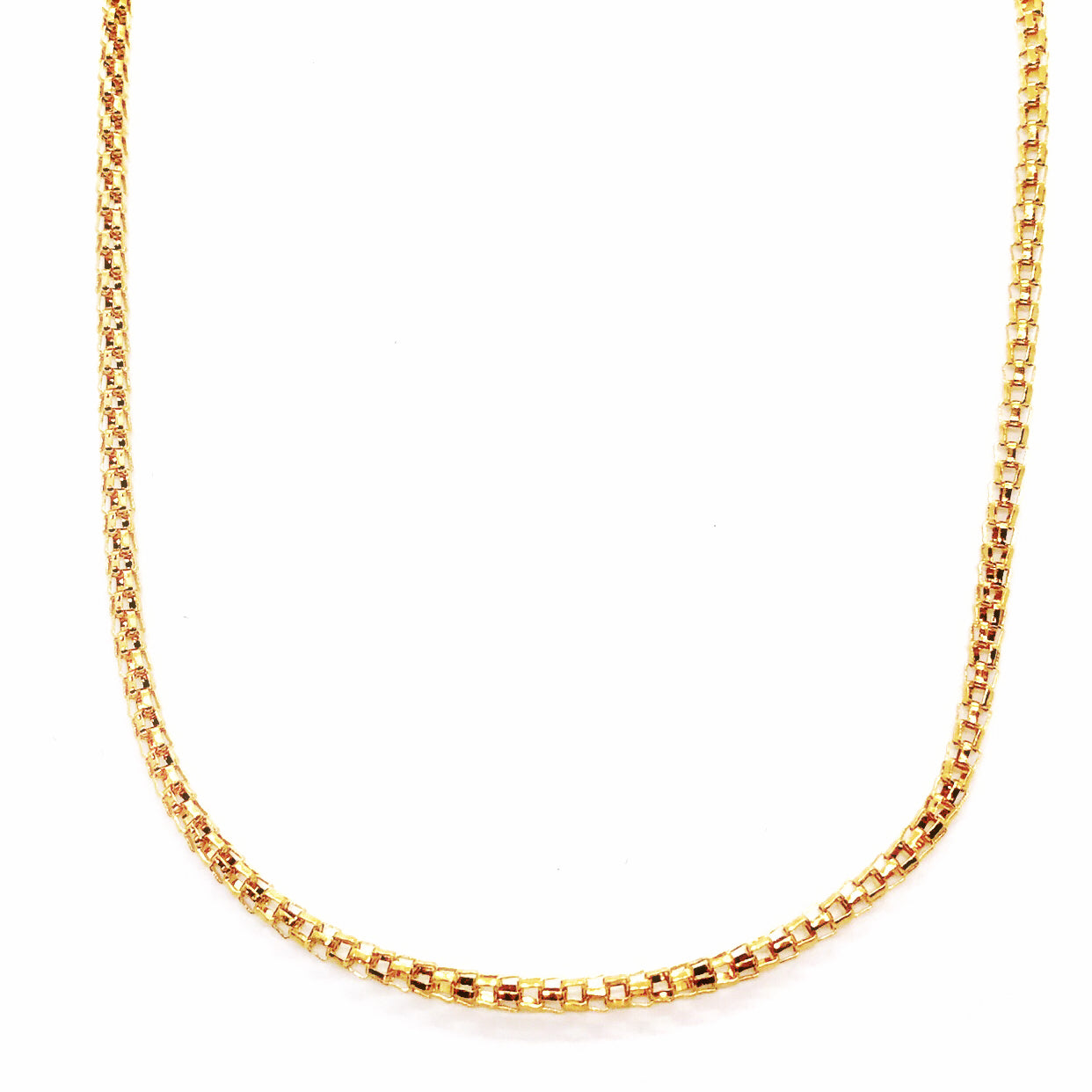 feshionn-iobi-20-inch-18k-gold-plated-hollow-stainless-steel-popcorn-link-chain