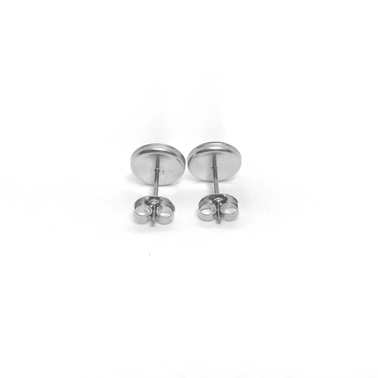 White Tribal Print Stainless Steel Studs