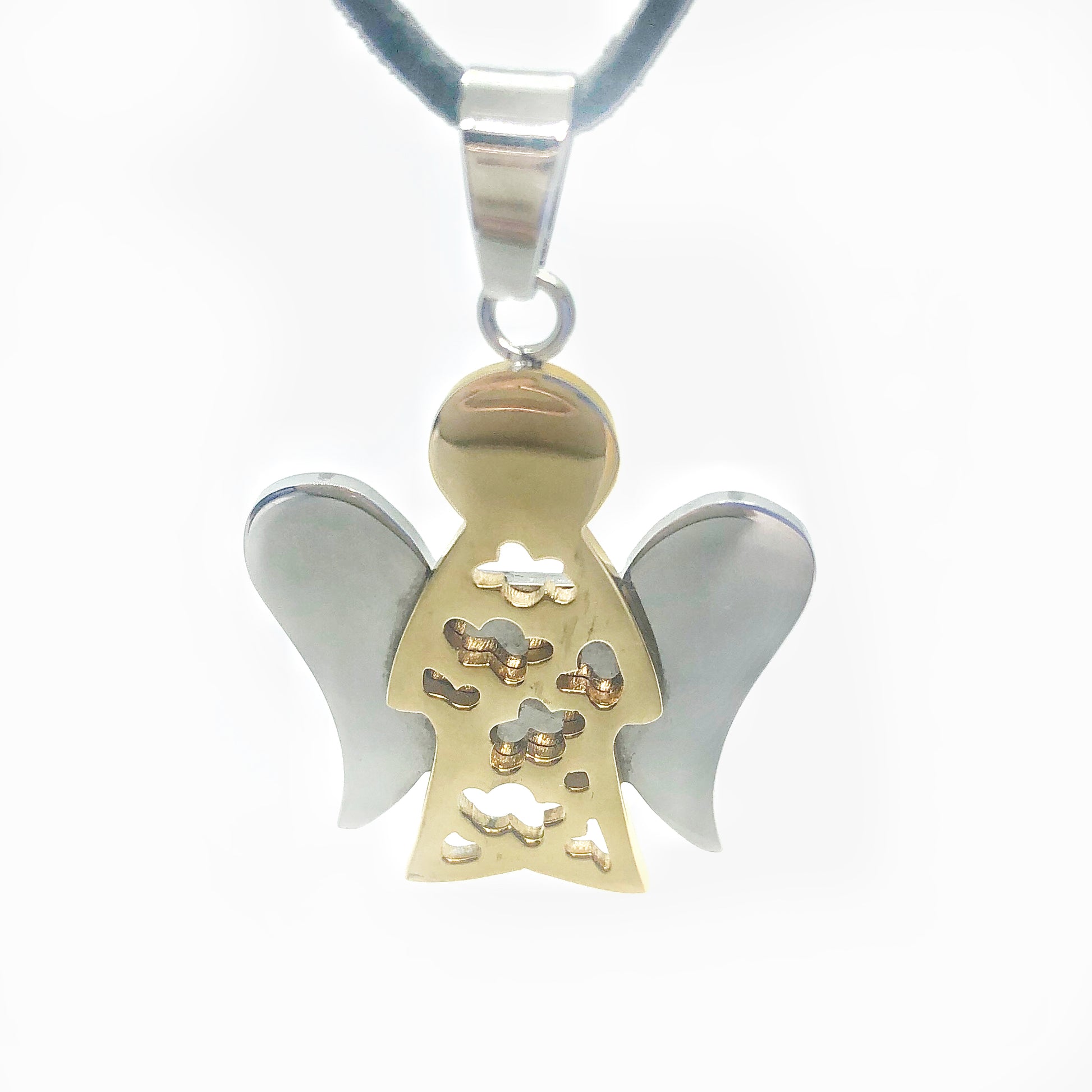 feshionn-iobi-two-tone-guardian-angel-stainless-steel-pendant-necklace