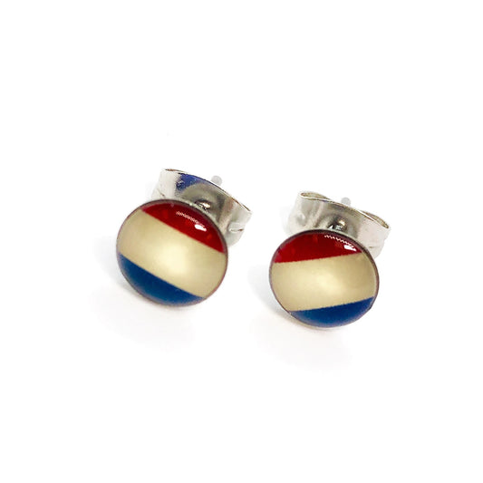 France Flag Stainless Steel Studs