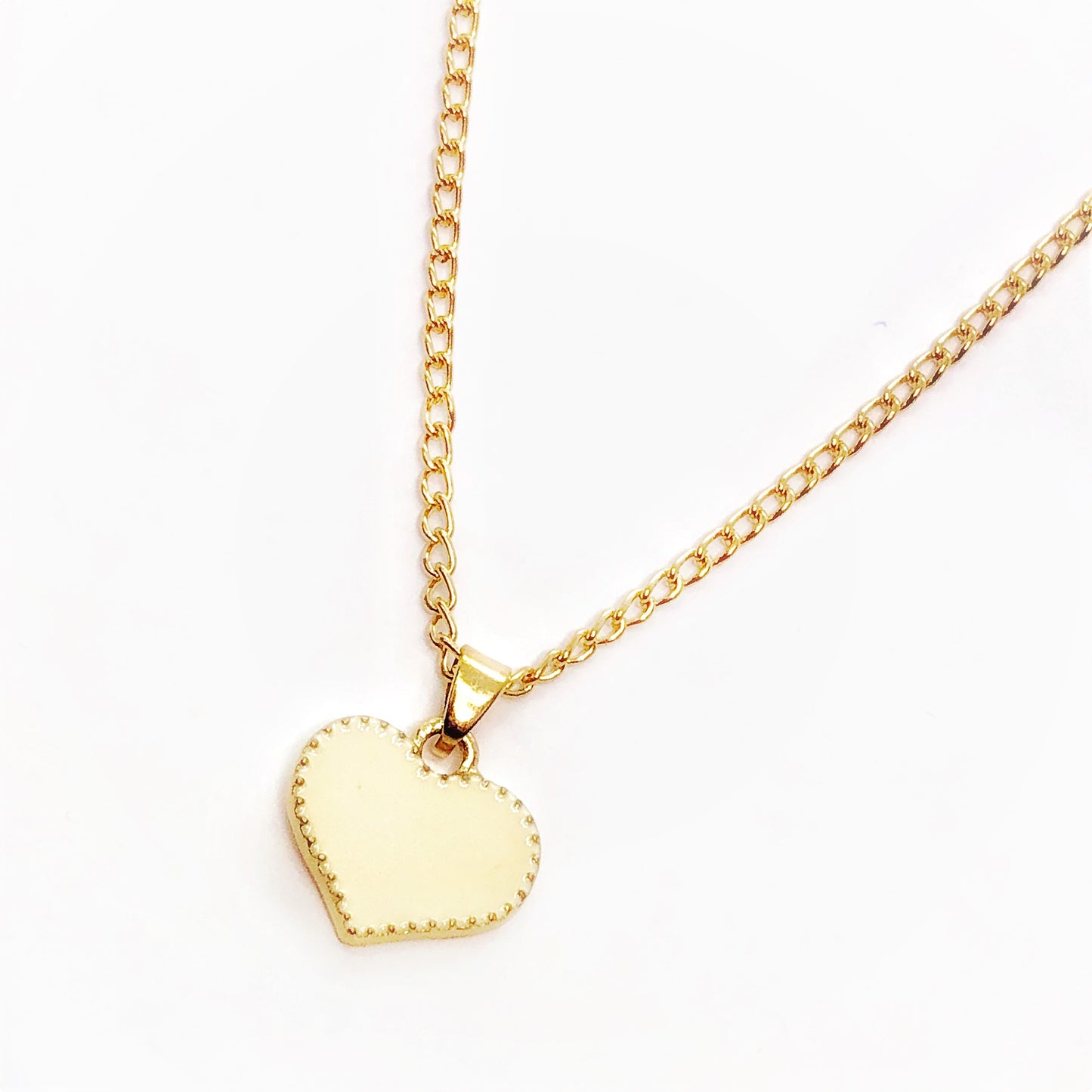 Enamel Petite Heart Gold plated Necklace