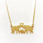 Family Love Elephant Gold plated Pendant for Women
