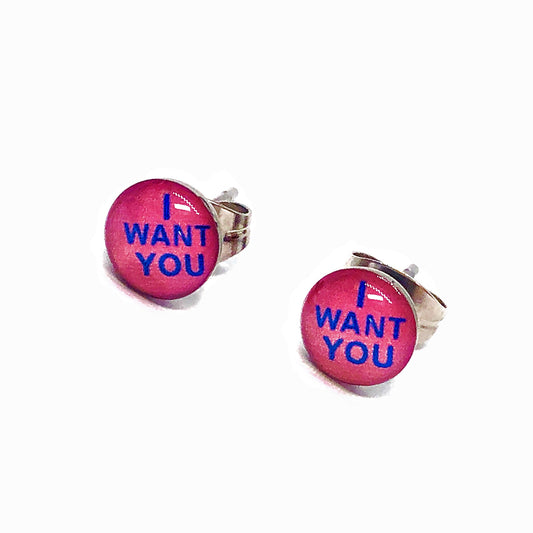 I Want You- Stainless Steel Studs