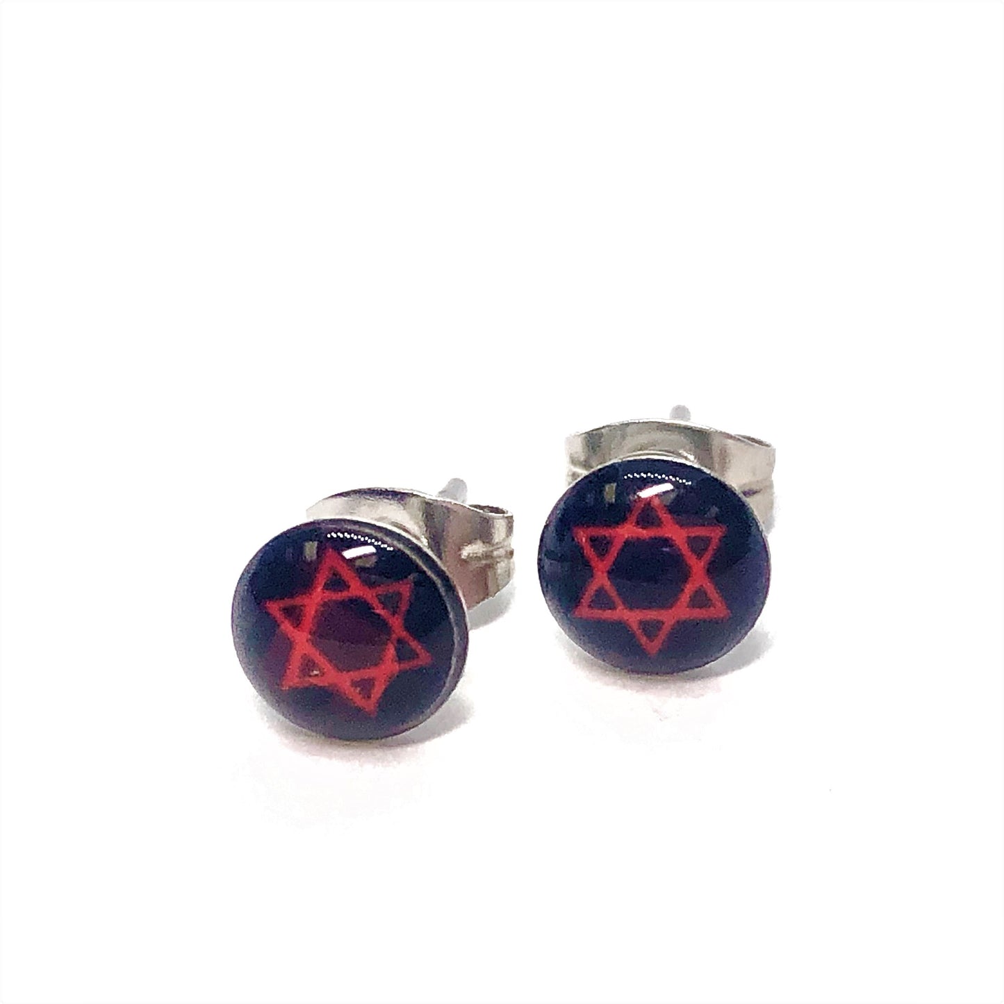 Small Star Of David Stainless Steel Studs