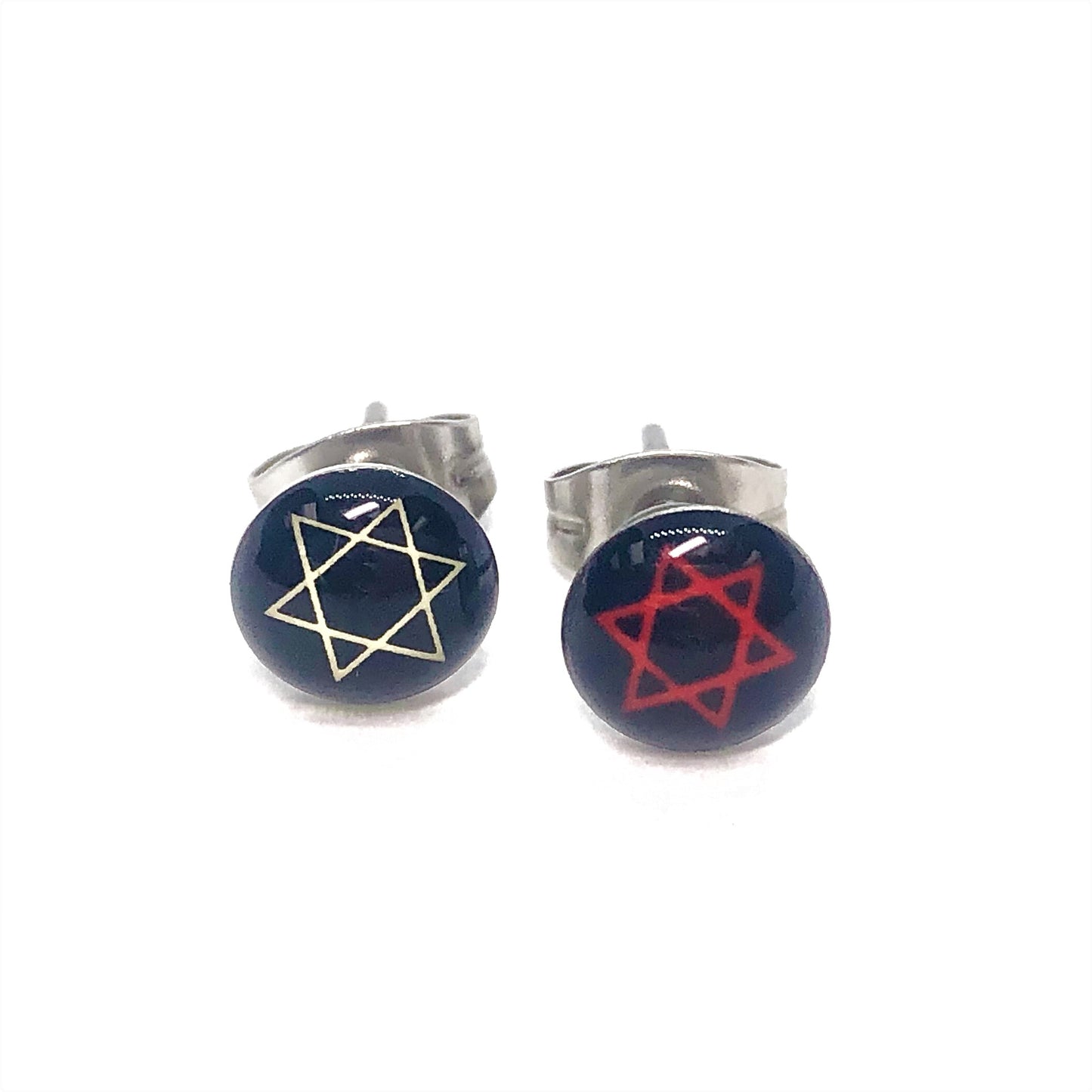 Small Star Of David Stainless Steel Studs