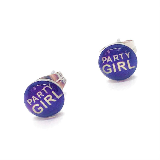 Party Girl Stainless Steel Studs