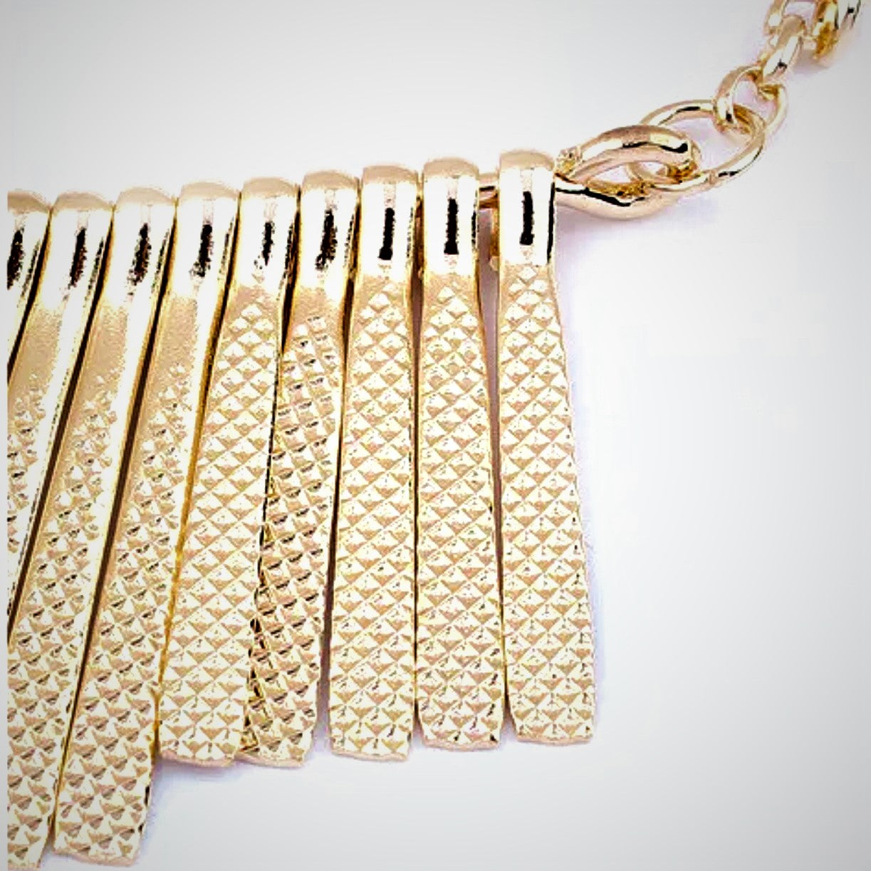 Multi Tassel Dangling Metal Choker Necklace for Woman