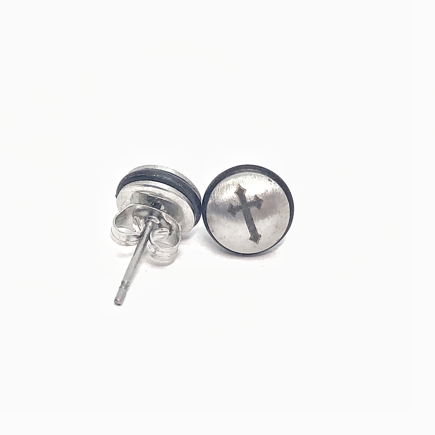 Silver Metal And Rubber Stainless Steel Studs