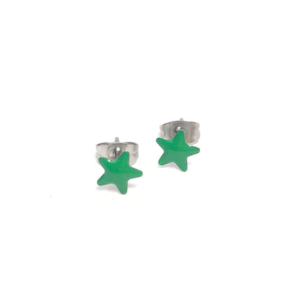 Stars Enamel Stainless Steel Studs for Woman or Man