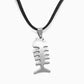 Fish Bone Stainless Steel Pendant Necklace