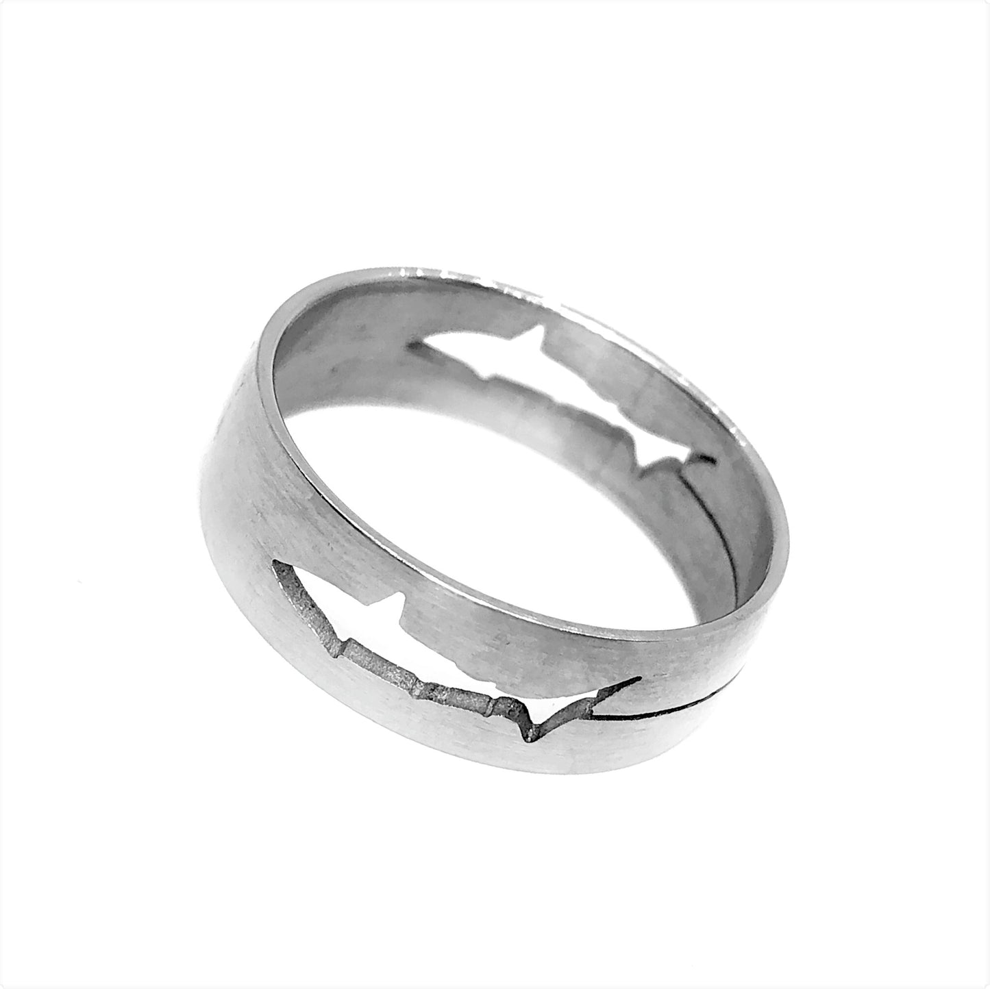 Fish Cut Out Stainless Steel Ring
