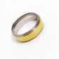 Polished Gold Line Two Tone Stainless Steel Ring