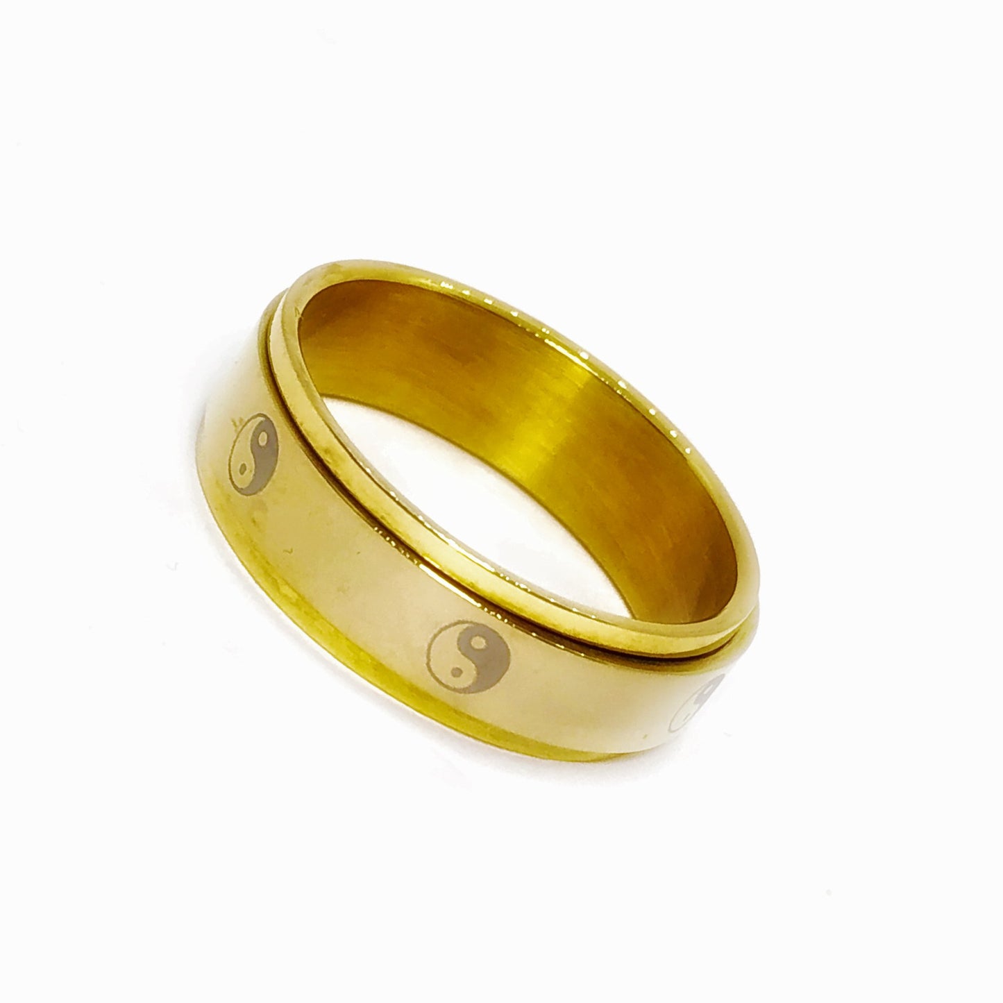 Gold Plated Stainless Steel Spinner Ring