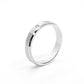 Brushed Satin Finish Stainless Steel CZ Ring