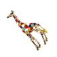 Colorful Enamel Giraffe Brooch Pin