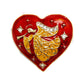 Angel Heart Red Enamel Crystal Brooch Pin for Women