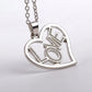 Silver Glow In The Dark Love Heart Necklace Pendant