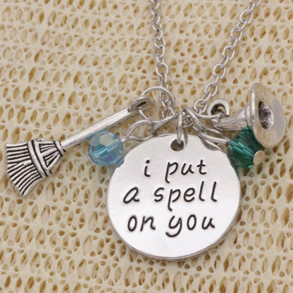 I Put A Spell On You - Stamped Sentiment Necklace
