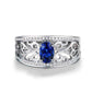 Ines En Bleu 1.25CT Filigree Band IOBI Simulated Diamond Ring