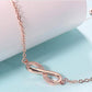 14K Gold CZ Accented Infinity Symbol Bracelet in White or Rose Gold for Woman Any Occasion Holiday Birthday