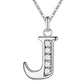 Little Letters CZ Accented Initials Necklace for Women