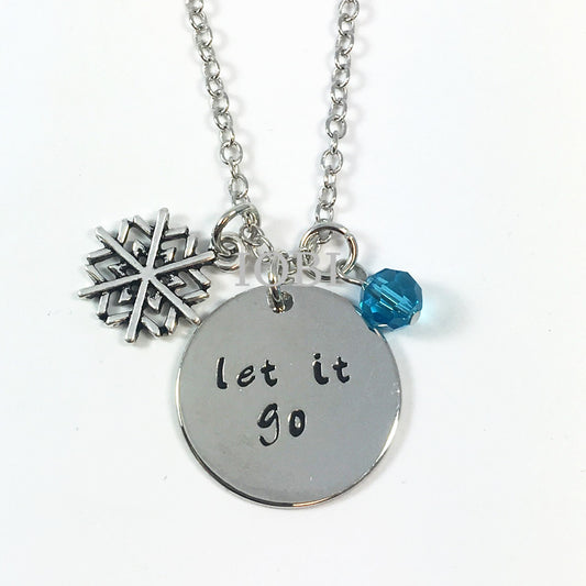 Let It Go - Stamped Princess Necklace for Women