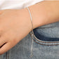 Little Luxuries 14K White Gold Plated Adjustable Stopper CZ Lariat Tennis Bracelet for Women