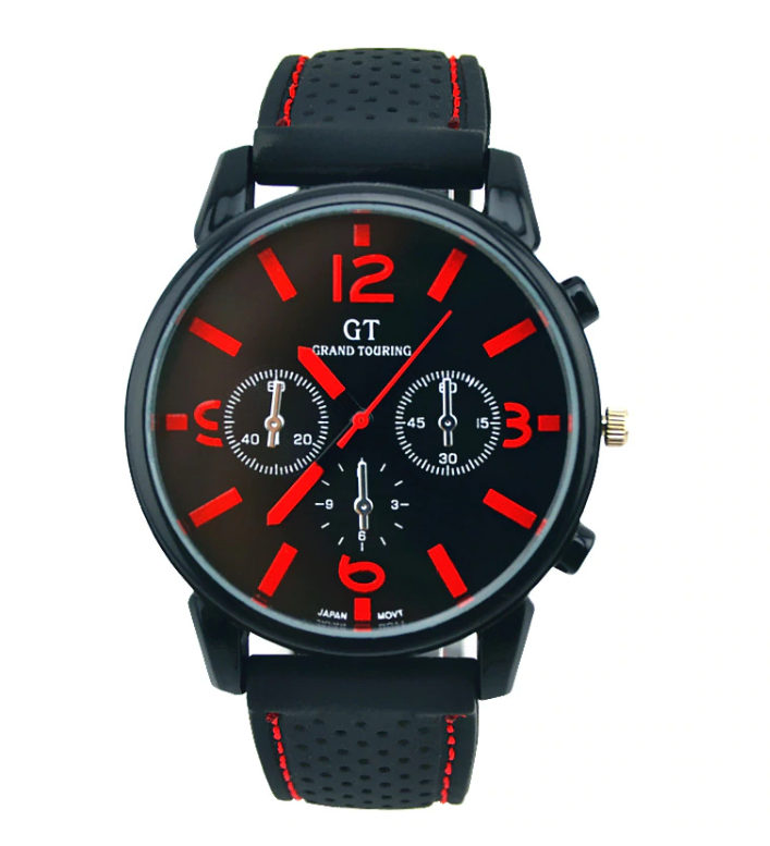 Men's GT Racing Style Wrist Watch in Four Colors