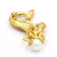 Mermaid & Pearl Crystal Encrusted Brooch Sweater Pin for Women