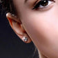 Modérna Bezel Set IOBI Simulated Diamond Solitaire Stud Sterling Silver Earrings for Women