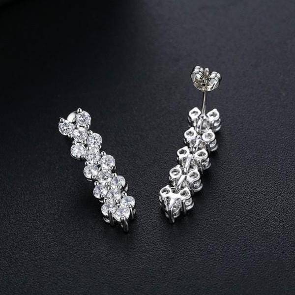 Mosaic Swiss CZ Diamond Earrings for Women by Feshionn IOBI