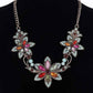 Garden Party Vintage Crystal Flower Necklace for Women