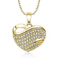 Bold Pavé Hearts Necklace and Earrings Set