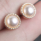 Pearlescence Small Button Stud Earrings